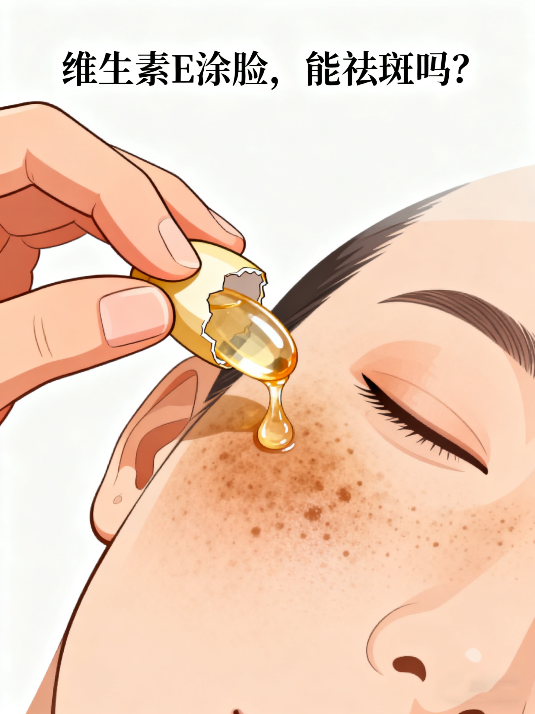 维生素e祛斑的正确用法(黄褐斑怎样才能彻底的去掉)